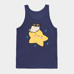 Pug Riding a Star Tank Top